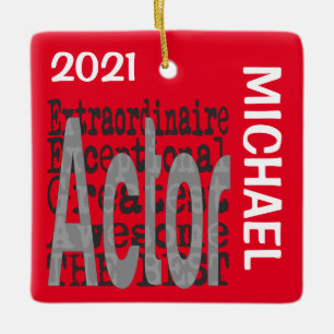 Adorno De Cerámica Actor Extraordinaire CUSTOM