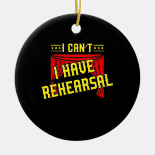 Adorno De Cerámica Actor Tiene Rehearsal