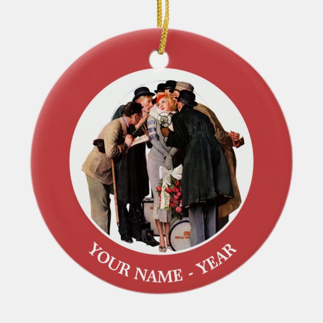 Adorno De Cerámica Actriz joven de Hollywood (Frente)