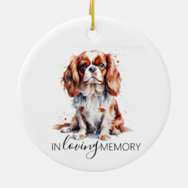 Adorno De Cerámica acuarela conmemorativa Cavalier King Charles