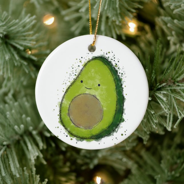Adorno De Cerámica Acuarela Cuta Aguacate (Árbol)
