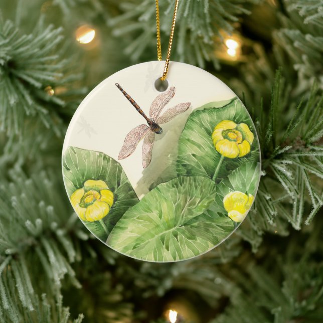 Adorno De Cerámica acuarela de lirio (Árbol)