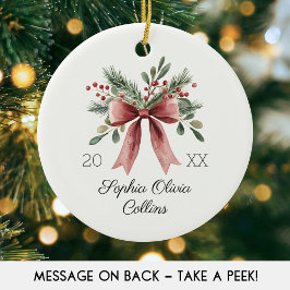 Adorno De Cerámica Acuarela: El primer nombre navideño del bebé ruso