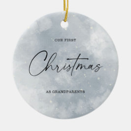 Adorno De Cerámica Acuarela Nuestra primera Navidad como abuelos