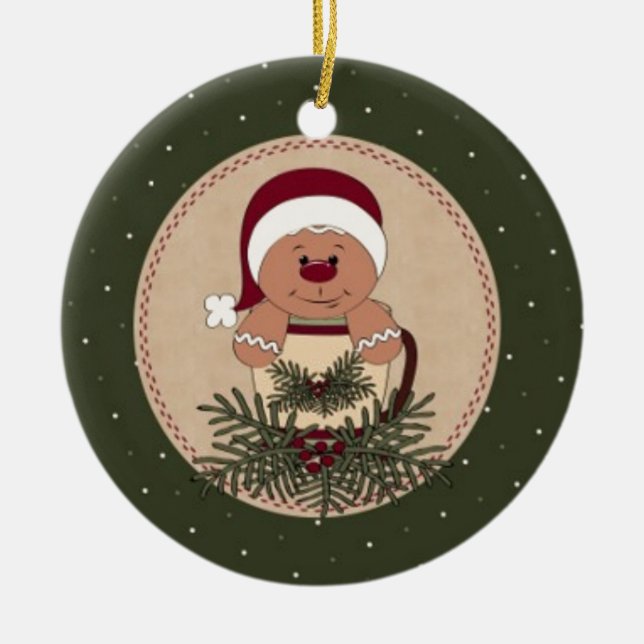 Adorno De Cerámica Acuerdo de Mug de Hombre de Gingerbread (Frente)