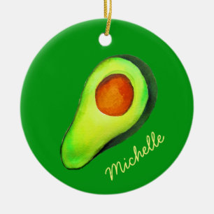 Adorno De Cerámica Adagio de aguacate lindo avo green