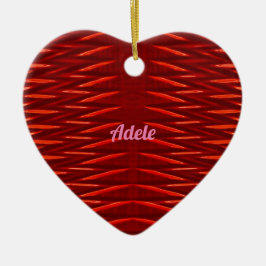 Adorno De Cerámica ADELE ~VALENTINE HEART ~ Red Fractal ~