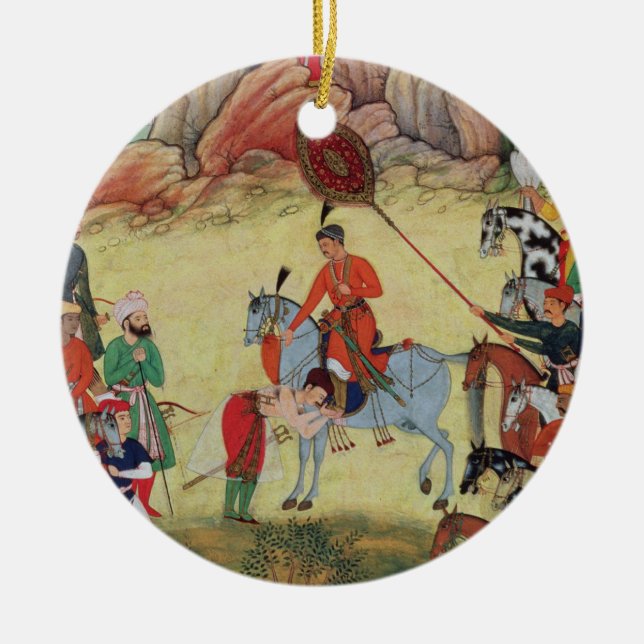 Adorno De Cerámica Adham Khan que paga homenaje a Akbar en Sarangpur, (Frente)