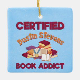 Adorno De Cerámica Adicto certificado al libro de Dustin Stevens