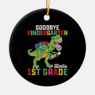 Adorno De Cerámica Adiós jardín de infancia hola 1er grado T Rex Scho