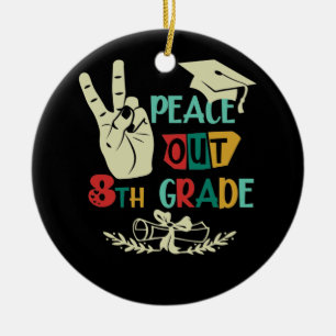 Adorno De Cerámica Adiós Paz 8 Graduado Octavo Graduado