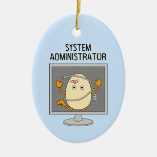 Adorno De Cerámica Administrador del sistema Egghead