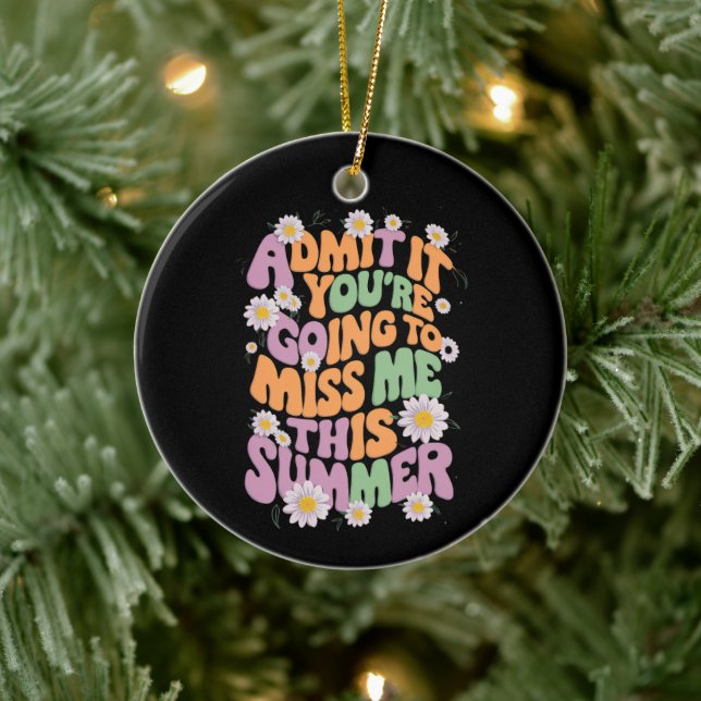 Adorno De Cerámica Admítelo, me vas a extrañar este verano (Árbol)