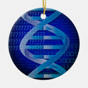 Adorno De Cerámica ADN ID Azul Ciencia Médica