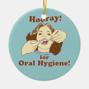 Adorno De Cerámica ADO divertido del higienista dental del dentista