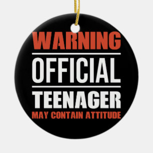 Adorno De Cerámica Adolescente oficial de advertencia 13 Cumpleaños p