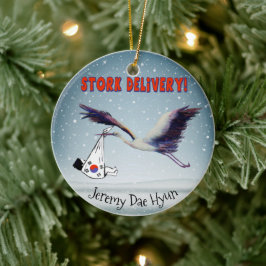 Adorno De Cerámica Adopción coreana - Entrega de cigüeñas