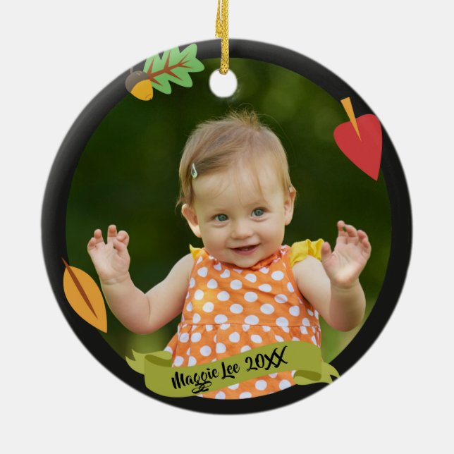 Adorno De Cerámica Adoptado: regalo de adopción de Fox personalizado (Atrás)