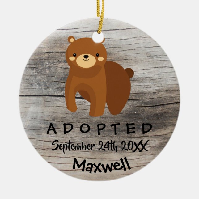 Adorno De Cerámica Adoptado - regalo modificado para requisitos (Frente)