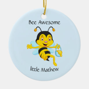 Adorno De Cerámica Adorable Bee Boy Personalizado