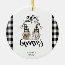 Adorno De Cerámica Adorable Gnomes Cute Gnomes Negro Tapado de Búfalo