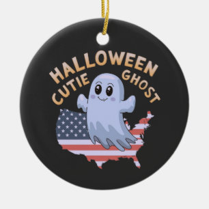Adorno De Cerámica Adorable Halloween Cute Fantasma, Gracioso