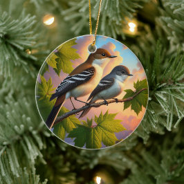 Adorno De Cerámica Adorable Joya de Pájaro Mosquero Aliso