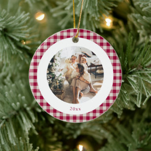 Adorno De Cerámica Adorable Navidad con Foto Personalizada de Cuadro 