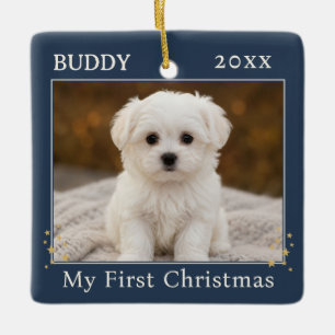 Adorno De Cerámica Adorable Primera Navidad Personalizada Foto de Per