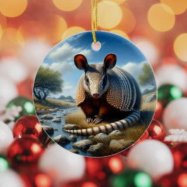 Adorno De Cerámica Adorable recuerdo de armadillo