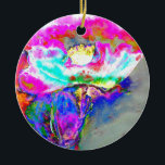 Adorno De Cerámica Adormidera rosa<br><div class="desc">Elegante y romántico elegante pintura acuarela de peones rosados de H Cooper</div>