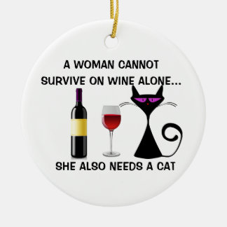 Adorno De Cerámica Adorne a una mujer no puede vivir en el vino