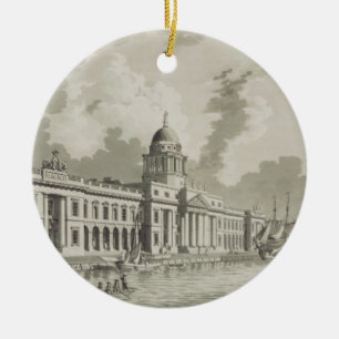 Adorno De Cerámica Aduanas, Dublín, 1792 (grabado)