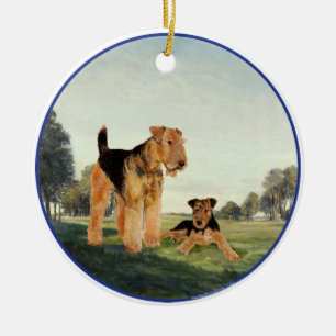 Adorno De Cerámica Adulto y Cachorro