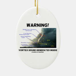 Adorno De Cerámica ¡Advertencia! Interior generado sonido del vórtice