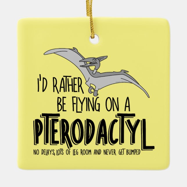 Adorno De Cerámica Aerolínea Pterodactyl Dinosaur (Anverso)