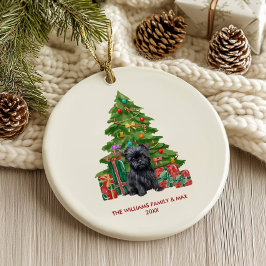 Adorno De Cerámica Affenpinscher Perro Navidad Personalizada
