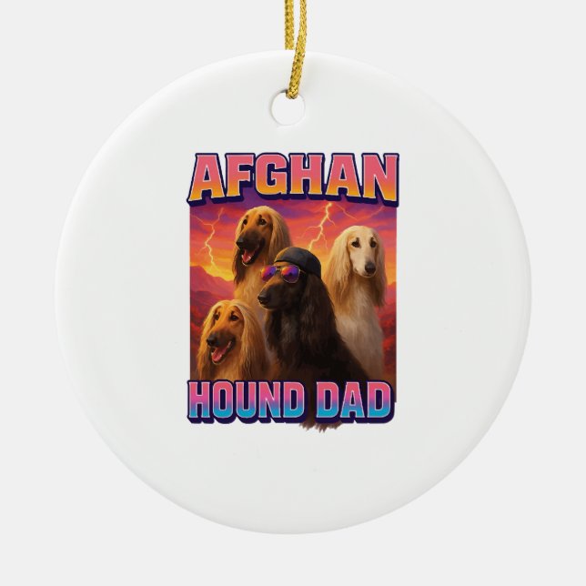 Adorno De Cerámica Afghan Hound (Frente)