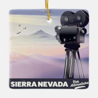 Adorno De Cerámica Afiche de viaje de Sierra Nevada