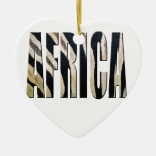 Adorno De Cerámica África con franjas de cebra