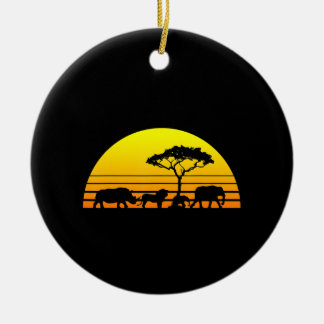 Adorno De Cerámica África Elefante Rinoceronte Kenia Namibia Tanzania