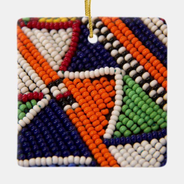 Adorno De Cerámica África, Kenia. Colas tribales masái (Anverso)