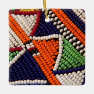 Adorno De Cerámica África, Kenia. Cuentas Tribales Maasai