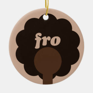 Adorno De Cerámica Afro Humor