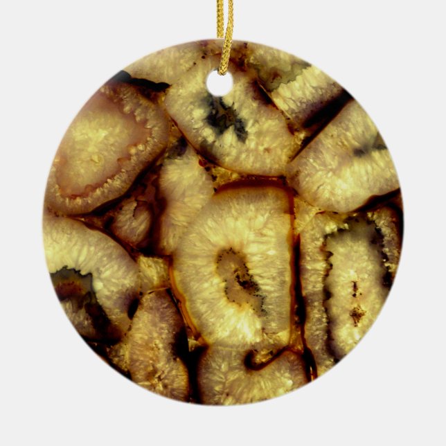 Adorno De Cerámica Agates de cuarzo verde de tierra (Frente)