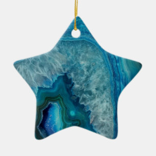 Adorno De Cerámica Agato azul