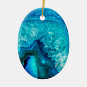 Adorno De Cerámica Agato moderno de mármol azul
