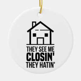 Adorno De Cerámica Agente inmobiliario que me ven cerrando vacaciones