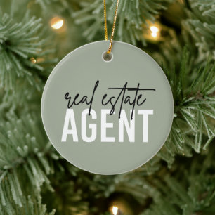 Adorno De Cerámica Agente inmobiliario   Regalos para Realtor