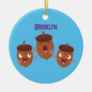 Adorno De Cerámica Agradables bellotas cantando personalizado para lo